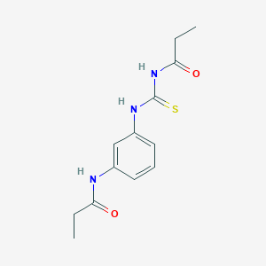 molecular formula C13H17N3O2S B5816043 N-(3-{[(propionylamino)carbonothioyl]amino}phenyl)propanamide 
