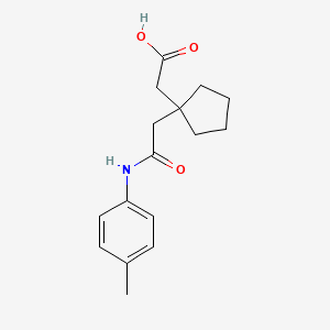 molecular formula C16H21NO3 B5816061 (1-{2-[(4-methylphenyl)amino]-2-oxoethyl}cyclopentyl)acetic acid 