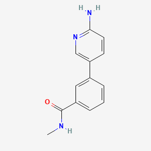 molecular formula C13H13N3O B581607 3-(6-氨基吡啶-3-基)-N-甲基苯甲酰胺 CAS No. 1314985-80-2
