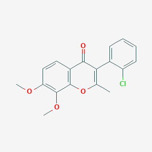 molecular formula C18H15ClO4 B5816071 3-(2-chlorophenyl)-7,8-dimethoxy-2-methyl-4H-chromen-4-one 
