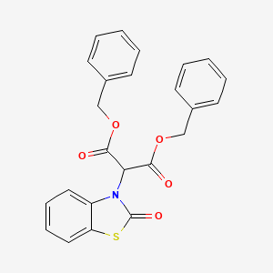 molecular formula C24H19NO5S B5816090 dibenzyl (2-oxo-1,3-benzothiazol-3(2H)-yl)malonate 