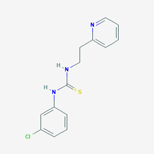 N-(3-chlorophenyl)-N'-[2-(2-pyridinyl)ethyl]thiourea