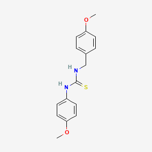 molecular formula C16H18N2O2S B5816127 N-(4-methoxybenzyl)-N'-(4-methoxyphenyl)thiourea 