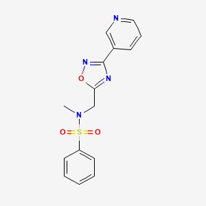 N-methyl-N-{[3-(3-pyridinyl)-1,2,4-oxadiazol-5-yl]methyl}benzenesulfonamide