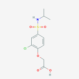molecular formula C11H14ClNO5S B5816140 {2-chloro-4-[(isopropylamino)sulfonyl]phenoxy}acetic acid 