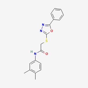 N-(3,4-dimethylphenyl)-2-[(5-phenyl-1,3,4-oxadiazol-2-yl)thio]acetamide