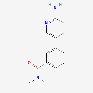 molecular formula C14H15N3O B581615 3-(6-Aminopyridin-3-yl)-N,N-dimethylbenzamide CAS No. 1314988-25-4
