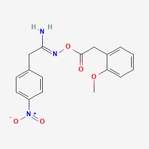 N'-{[(2-methoxyphenyl)acetyl]oxy}-2-(4-nitrophenyl)ethanimidamide