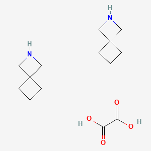 molecular formula C14H24N2O4 B581619 2-Azaspiro[3.3]heptane hemioxalate CAS No. 1365639-13-9