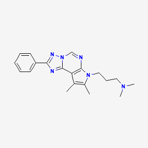 molecular formula C20H24N6 B5816194 3-(8,9-dimethyl-2-phenyl-7H-pyrrolo[3,2-e][1,2,4]triazolo[1,5-c]pyrimidin-7-yl)-N,N-dimethyl-1-propanamine 