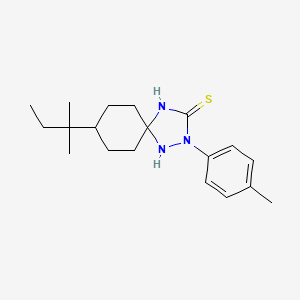 8-(1,1-dimethylpropyl)-2-(4-methylphenyl)-1,2,4-triazaspiro[4.5]decane-3-thione