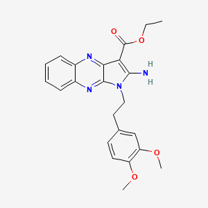 ethyl 2-amino-1-[2-(3,4-dimethoxyphenyl)ethyl]-1H-pyrrolo[2,3-b]quinoxaline-3-carboxylate