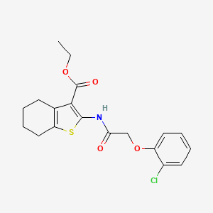 molecular formula C19H20ClNO4S B5816219 ethyl 2-{[(2-chlorophenoxy)acetyl]amino}-4,5,6,7-tetrahydro-1-benzothiophene-3-carboxylate 