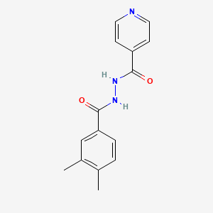 molecular formula C15H15N3O2 B5816225 N'-(3,4-dimethylbenzoyl)isonicotinohydrazide 