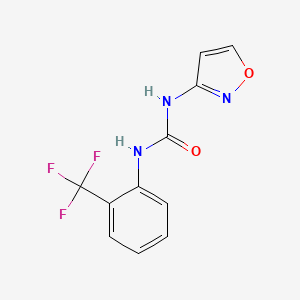 molecular formula C11H8F3N3O2 B5816248 N-3-isoxazolyl-N'-[2-(trifluoromethyl)phenyl]urea 
