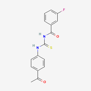 molecular formula C16H13FN2O2S B5816252 N-{[(4-acetylphenyl)amino]carbonothioyl}-3-fluorobenzamide CAS No. 6383-05-7