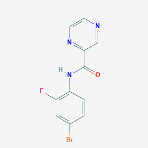 molecular formula C11H7BrFN3O B5816258 N-(4-bromo-2-fluorophenyl)-2-pyrazinecarboxamide 