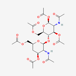 molecular formula C26H38N2O15 B581626 4-Deoxy-|A-D-chitobiose Peracetate CAS No. 1228931-51-8