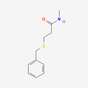molecular formula C11H15NOS B5816263 3-(benzylthio)-N-methylpropanamide 