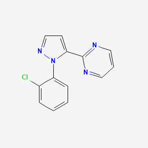 molecular formula C13H9ClN4 B581627 2-(1-(2-chlorophenyl)-1H-pyrazol-5-yl)pyrimidine CAS No. 1269293-18-6
