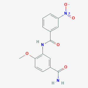molecular formula C15H13N3O5 B5816282 4-methoxy-3-[(3-nitrobenzoyl)amino]benzamide 