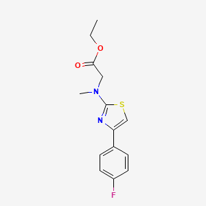 ethyl N-[4-(4-fluorophenyl)-1,3-thiazol-2-yl]-N-methylglycinate