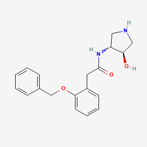 molecular formula C19H22N2O3 B5816294 2-[2-(benzyloxy)phenyl]-N-[(3R*,4R*)-4-hydroxypyrrolidin-3-yl]acetamide 