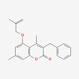 molecular formula C22H22O3 B5816299 3-benzyl-4,7-dimethyl-5-[(2-methyl-2-propen-1-yl)oxy]-2H-chromen-2-one 