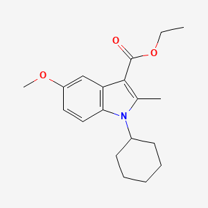 molecular formula C19H25NO3 B5816308 ethyl 1-cyclohexyl-5-methoxy-2-methyl-1H-indole-3-carboxylate 
