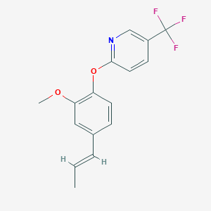 molecular formula C16H14F3NO2 B5816323 2-[2-methoxy-4-(1-propen-1-yl)phenoxy]-5-(trifluoromethyl)pyridine 