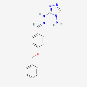 molecular formula C16H16N6O B5816324 4-(benzyloxy)benzaldehyde (4-amino-4H-1,2,4-triazol-3-yl)hydrazone 