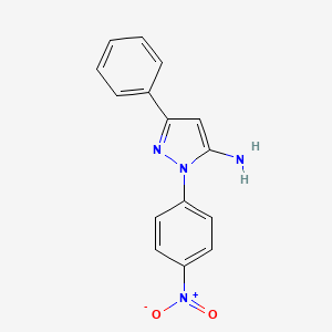 molecular formula C15H12N4O2 B5816332 1-(4-硝基苯基)-3-苯基-1H-吡唑-5-胺 CAS No. 77746-53-3