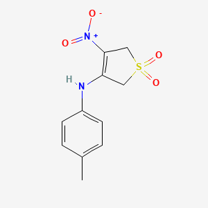 molecular formula C11H12N2O4S B5816339 (4-methylphenyl)(4-nitro-1,1-dioxido-2,5-dihydro-3-thienyl)amine 