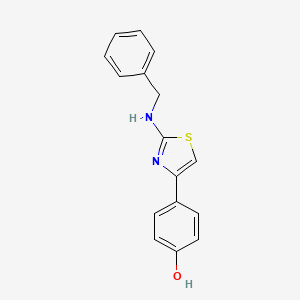 molecular formula C16H14N2OS B5816346 4-[2-(benzylamino)-1,3-thiazol-4-yl]phenol 