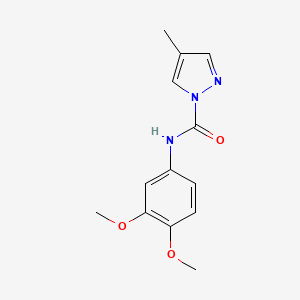 molecular formula C13H15N3O3 B5816354 N-(3,4-dimethoxyphenyl)-4-methyl-1H-pyrazole-1-carboxamide 