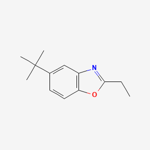 molecular formula C13H17NO B581638 5-(tert-Butyl)-2-ethylbenzoxazole CAS No. 1267427-47-3