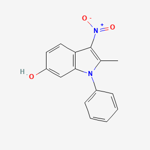 molecular formula C15H12N2O3 B5816407 2-methyl-3-nitro-1-phenyl-1H-indol-6-ol 