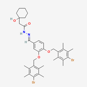 N'-{3,4-bis[(4-bromo-2,3,5,6-tetramethylbenzyl)oxy]benzylidene}-2-(1-hydroxycyclohexyl)acetohydrazide