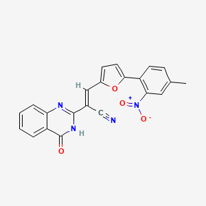 molecular formula C22H14N4O4 B5816438 3-[5-(4-methyl-2-nitrophenyl)-2-furyl]-2-(4-oxo-3,4-dihydro-2-quinazolinyl)acrylonitrile 
