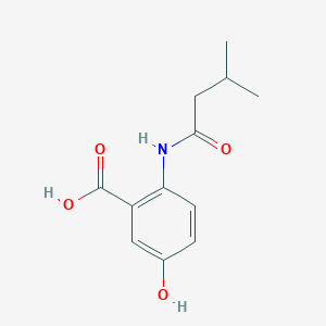 molecular formula C12H15NO4 B5816459 5-hydroxy-2-[(3-methylbutanoyl)amino]benzoic acid 
