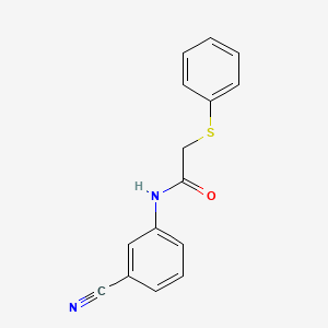 N-(3-cyanophenyl)-2-(phenylthio)acetamide