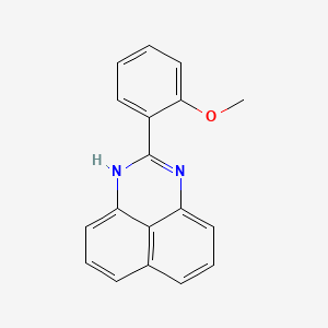 molecular formula C18H14N2O B5816467 2-(2-甲氧基苯基)-1H- перимидин CAS No. 15666-66-7
