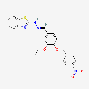 3-ethoxy-4-[(4-nitrobenzyl)oxy]benzaldehyde 1,3-benzothiazol-2-ylhydrazone