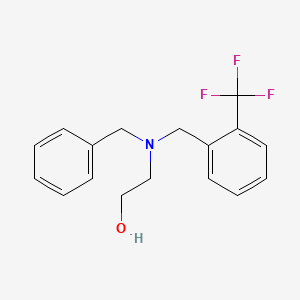 molecular formula C17H18F3NO B5816474 2-{benzyl[2-(trifluoromethyl)benzyl]amino}ethanol 