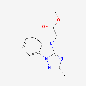 molecular formula C12H12N4O2 B5816480 methyl (2-methyl-4H-[1,2,4]triazolo[1,5-a]benzimidazol-4-yl)acetate 