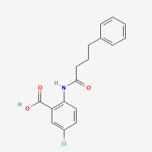 5-chloro-2-[(4-phenylbutanoyl)amino]benzoic acid