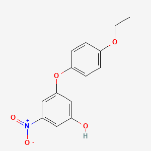 molecular formula C14H13NO5 B5816491 3-(4-ethoxyphenoxy)-5-nitrophenol 