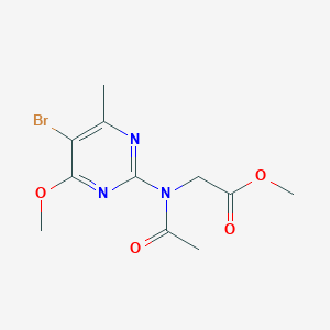 molecular formula C11H14BrN3O4 B5816492 Methyl 2-[acetyl-(5-bromo-4-methoxy-6-methylpyrimidin-2-yl)amino]acetate 