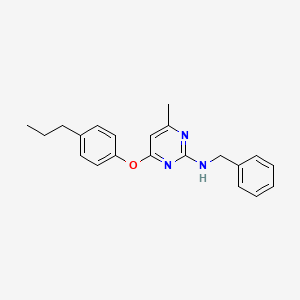 molecular formula C21H23N3O B5816493 N-benzyl-4-methyl-6-(4-propylphenoxy)-2-pyrimidinamine 