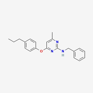 molecular formula C21H23N3O B5816493 N-benzyl-4-methyl-6-(4-propylphenoxy)pyrimidin-2-amine 